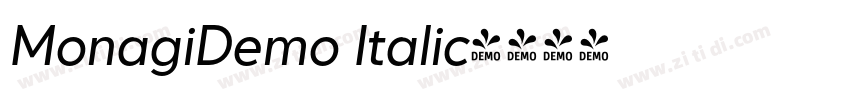 MonagiDemo Italic字体转换 MonagiDemo Italic字体转换